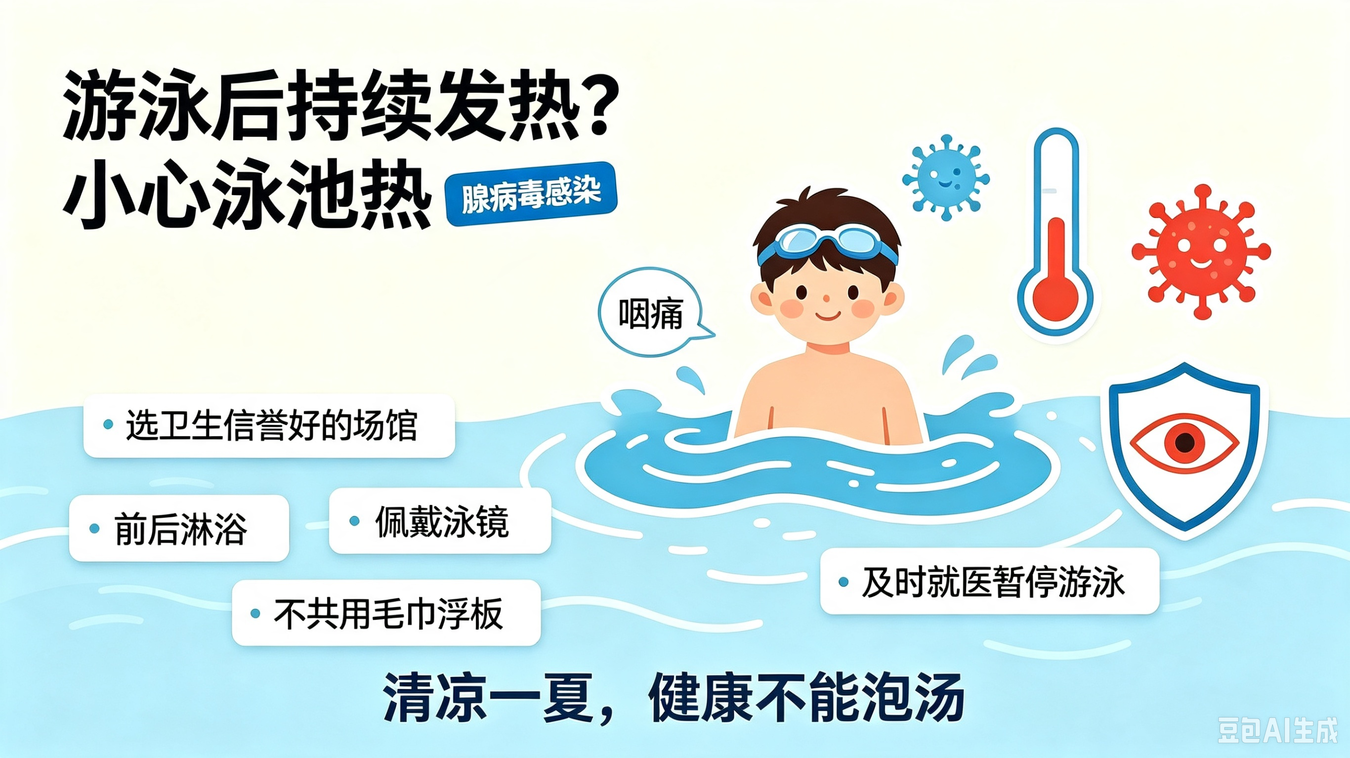 早安健康｜暑假游泳，小心“泳池热”