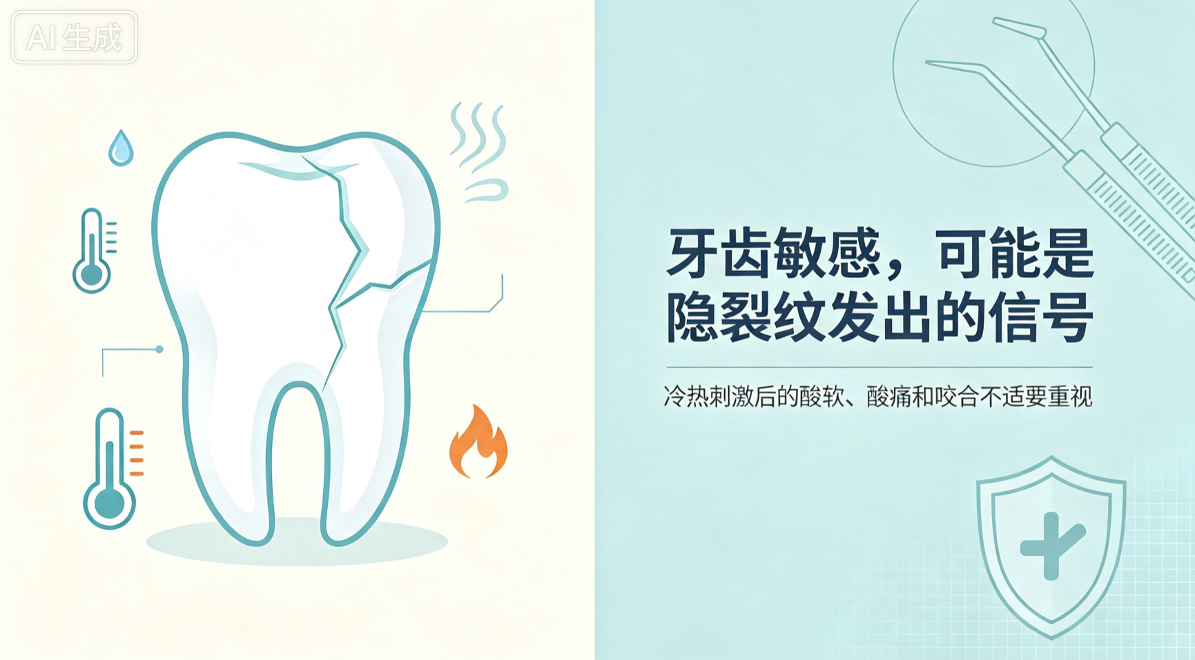 动静医生丨冷热刺激引发牙敏感！不同牙隐裂的修复方法