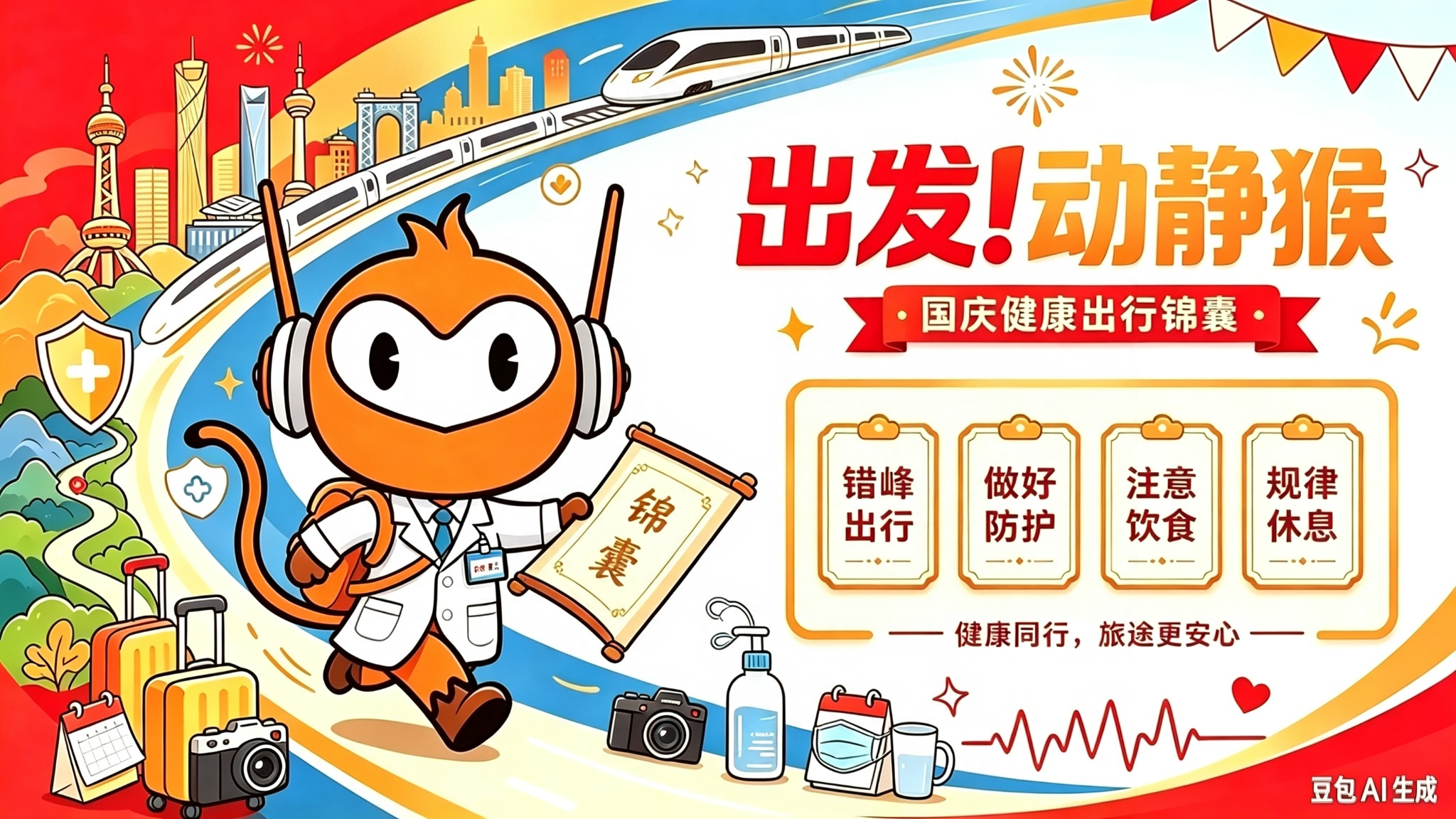 动静医生国庆特辑｜出发！动静猴为你准备的出行锦囊请收藏