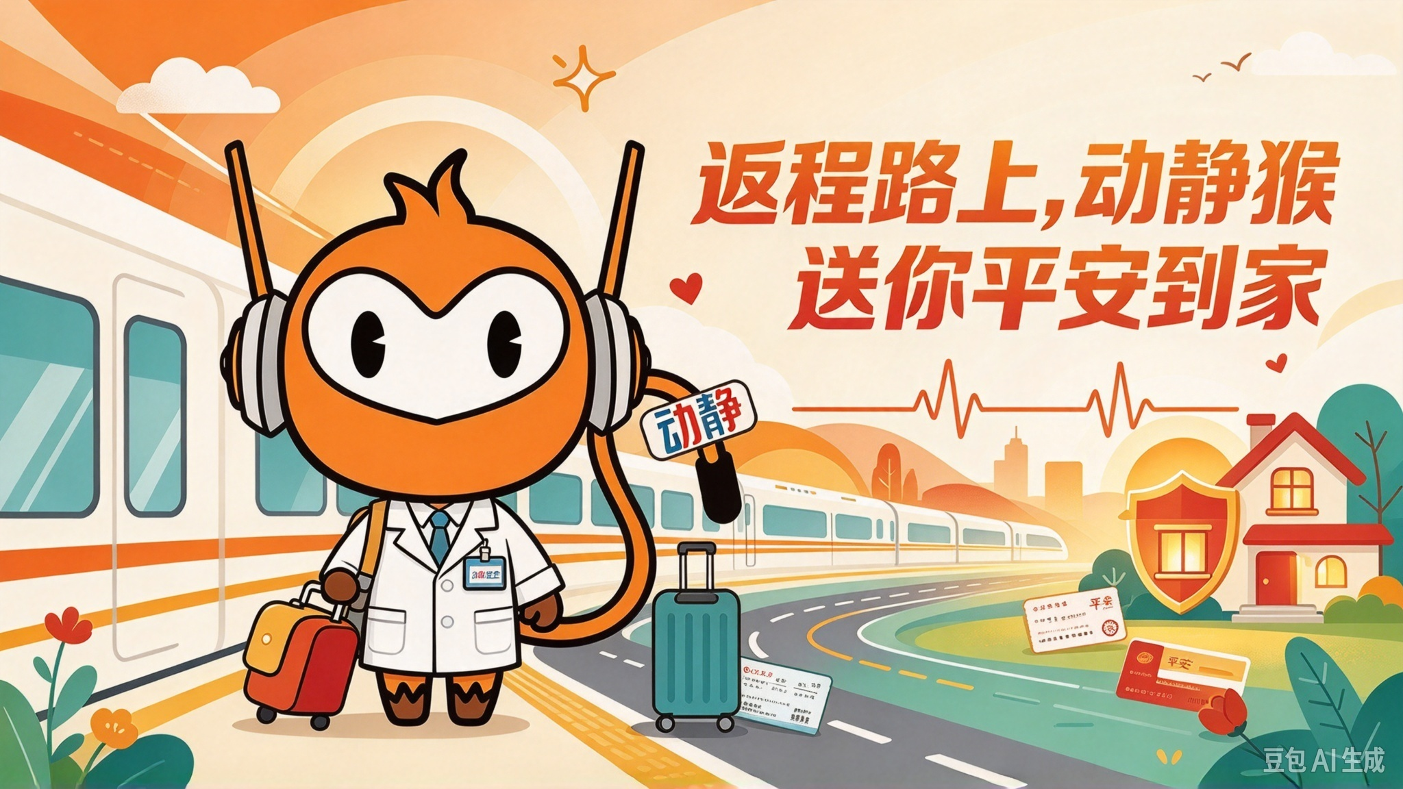 动静医生国庆特辑｜返程路上困了别硬撑，动静猴送你平安到家